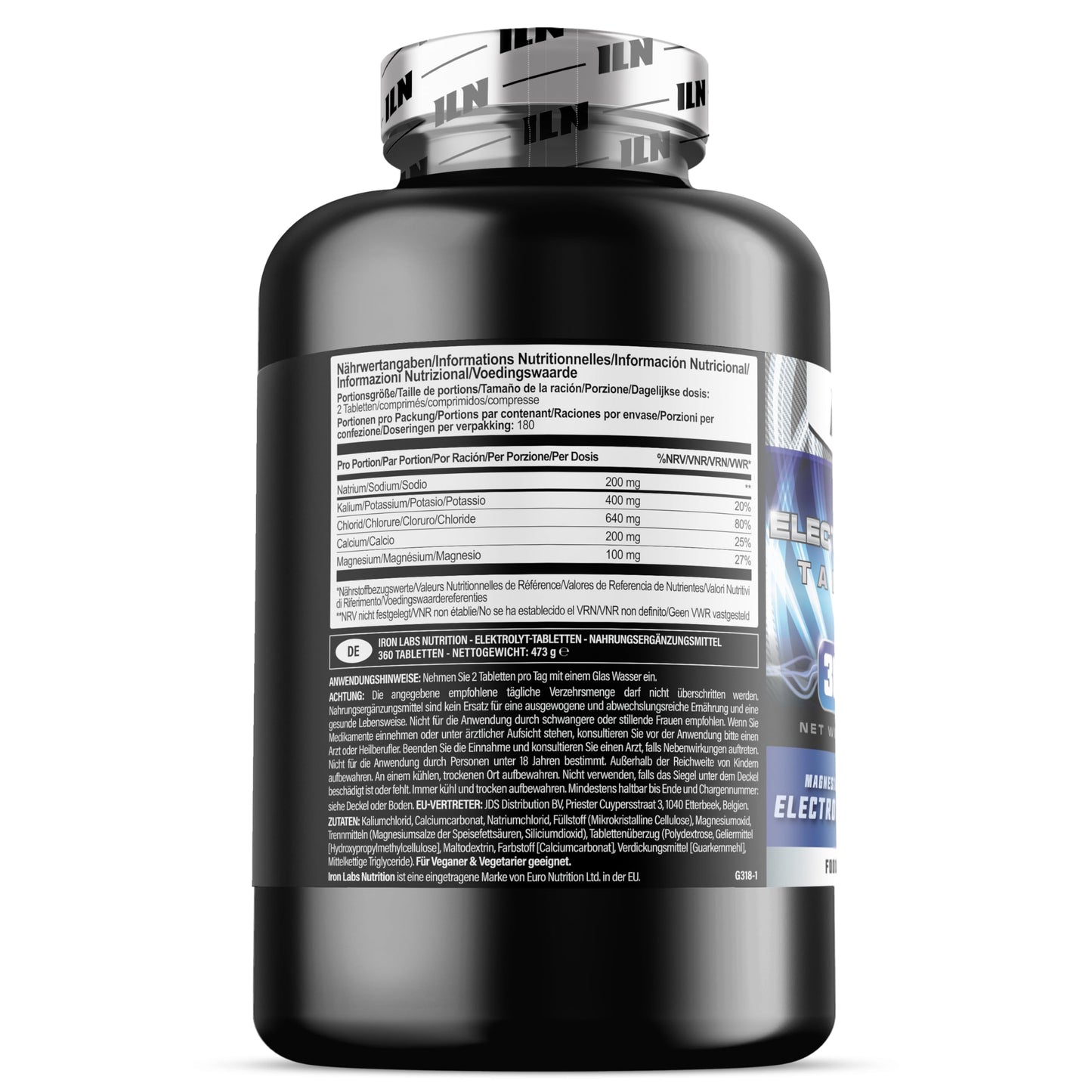 Elektrolyte Tabletten 360 Tabletten - electrolytes Hydration Komplex 1500 mg - elektrolyte ohne zucker - zuckerfrei, Keto, vegan, vegetarisch