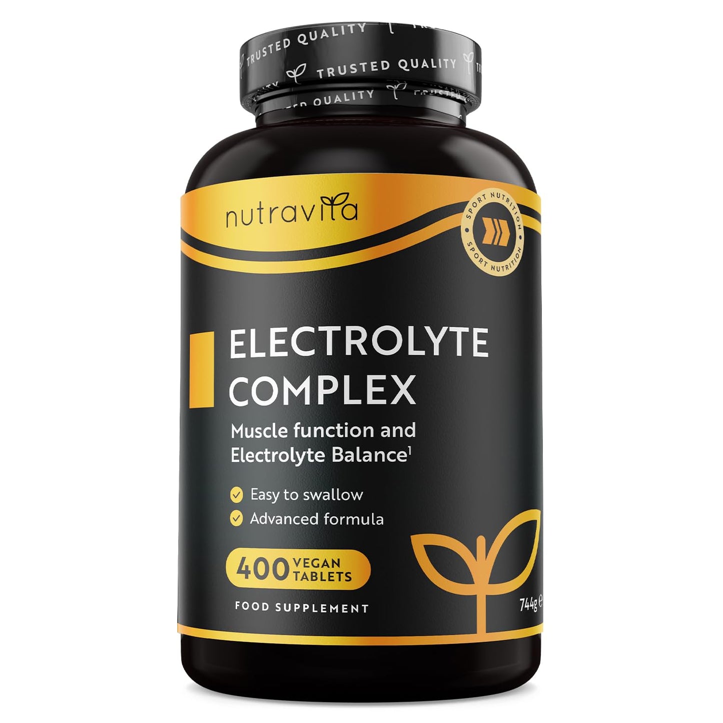 Elektrolyte Komplex mit Magnesium Kalium Hochdosiert Kalzium Natrium & Chlorid - 400 Tabletten für 13 Monate Vorrat - 900mg Sportliche Nahrungsergänzungsmittel Männer und Frauen - Nutravita