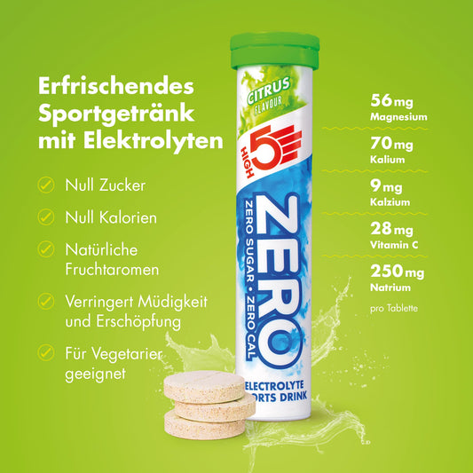 HIGH5 ZERO Elektrolyte Ohne Zucker - Hydration Helper, Für Mehr Leistung und Wohlbefinden - Potassium Calcium Magnesium Brausetabletten - Gemischt, 40 Elektrolyte Tabletten (2 x 20 Stück)