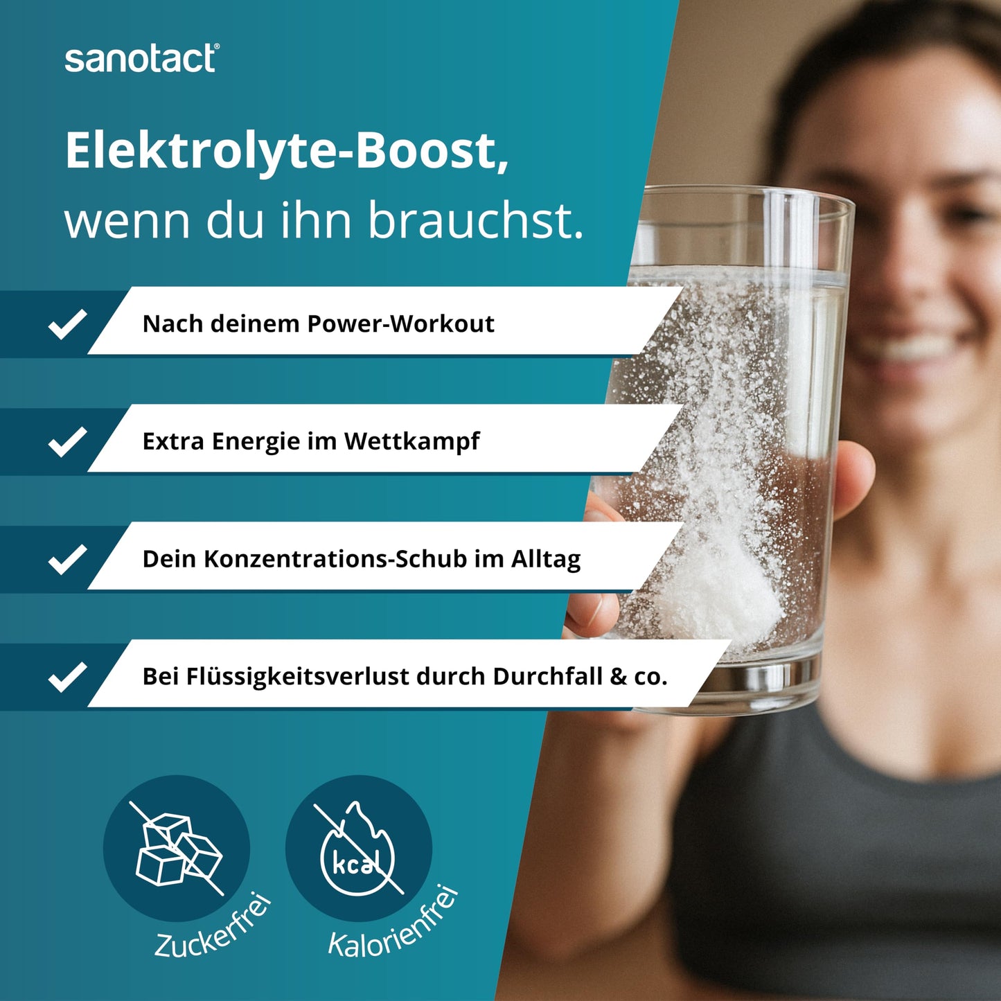 sanotact Elektrolyte mit Koffein • Brausetabletten ohne Zucker • tropischer Geschmack • 20 zuckerfreie Tabletten (84g) • Fokus bei Morgenmüdigkeit & Hydration